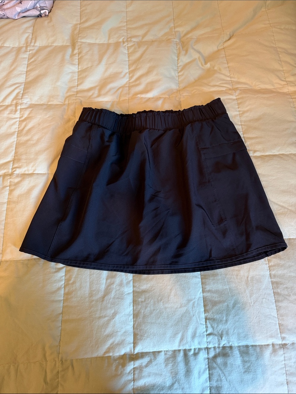 RBX Black Elastic-Waist Skater Skort